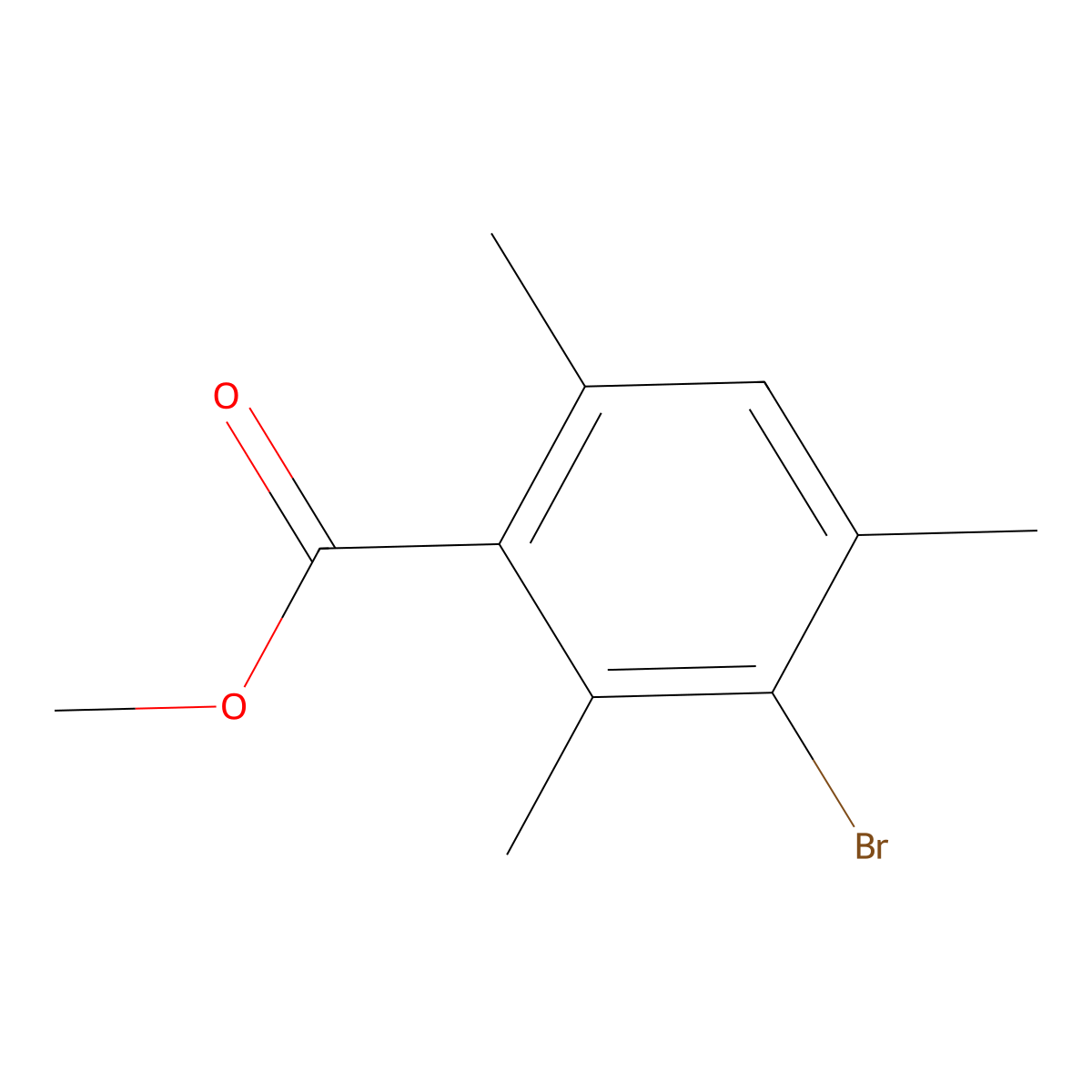 Methyl 3-bromo-2,4,6-trimethylbenzoate molecular structure, CAS 26584-20-3