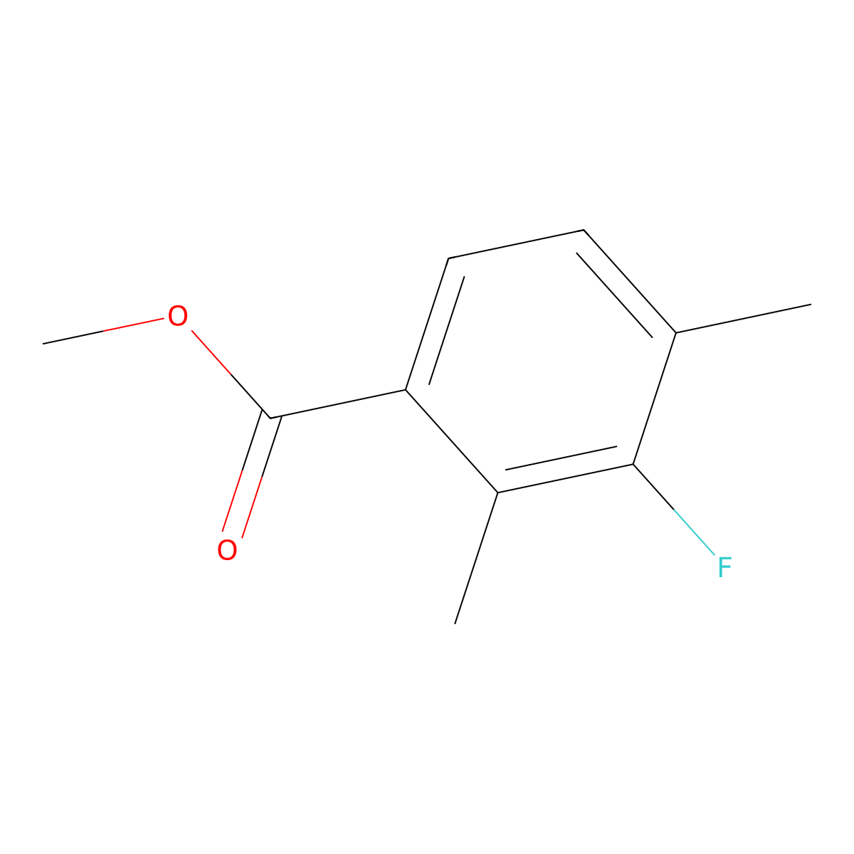 Methyl 2,4-dimethyl-3-fluorobenzoate molecular structure, CAS 26584-27-0