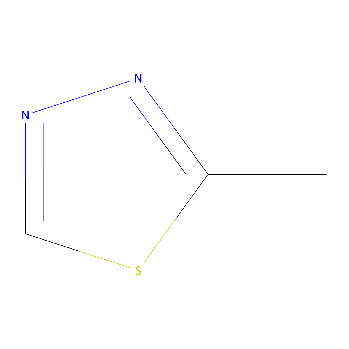 2-Methyl-1,3,4-thiadiazole molecular structure, CAS 26584-42-9