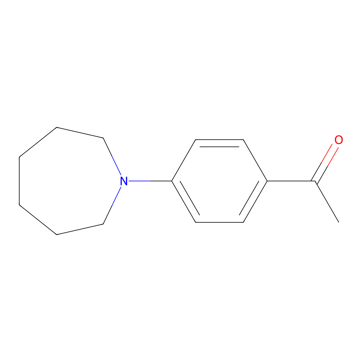 1-[4-(Azepan-1-yl)phenyl]ethan-1-one molecular structure, CAS 26586-40-3