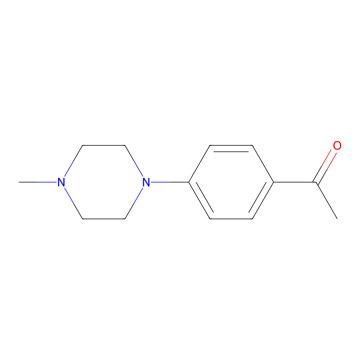 4-(4-Methyl-1-piperazinyl)acetophenone molecular structure, CAS 26586-55-0