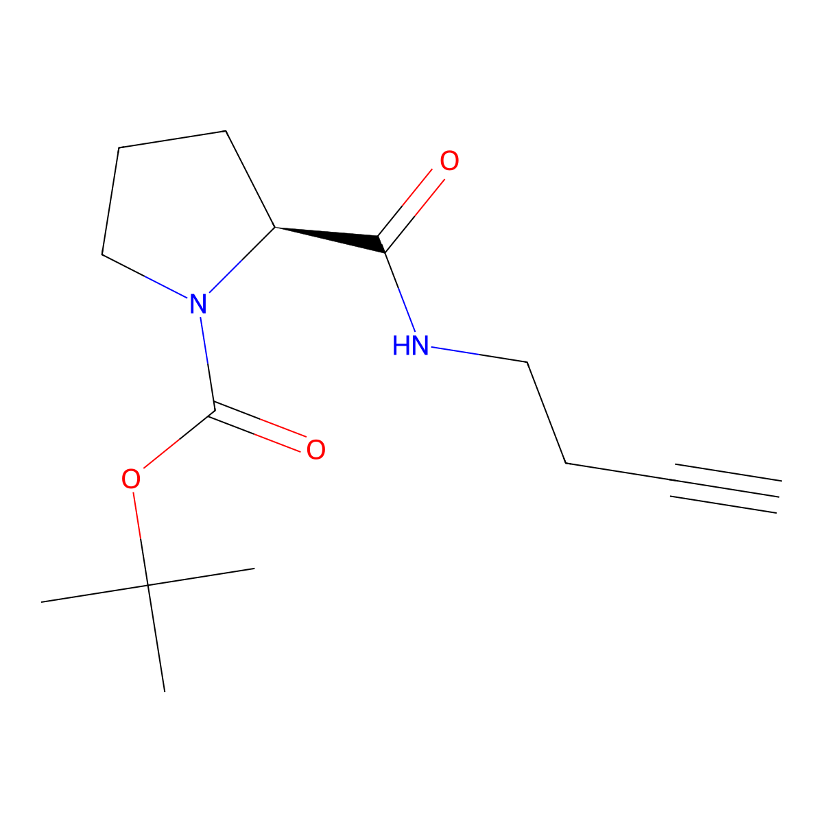 tert-butyl (2S)-2-[(but-3-yn-1-yl)carbamoyl]pyrrolidine-1-carboxylate molecular structure, CAS 2658612-25-8