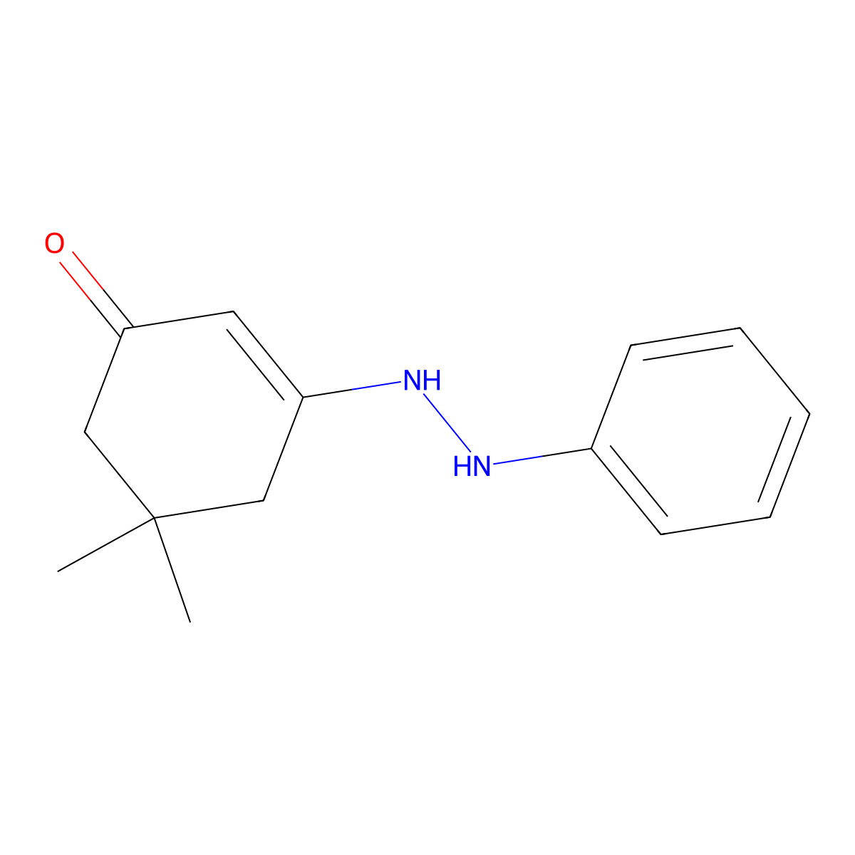 5,5-Dimethyl-3-(2-phenylhydrazino)cyclohex-2-EN-1-one molecular structure, CAS 26593-17-9