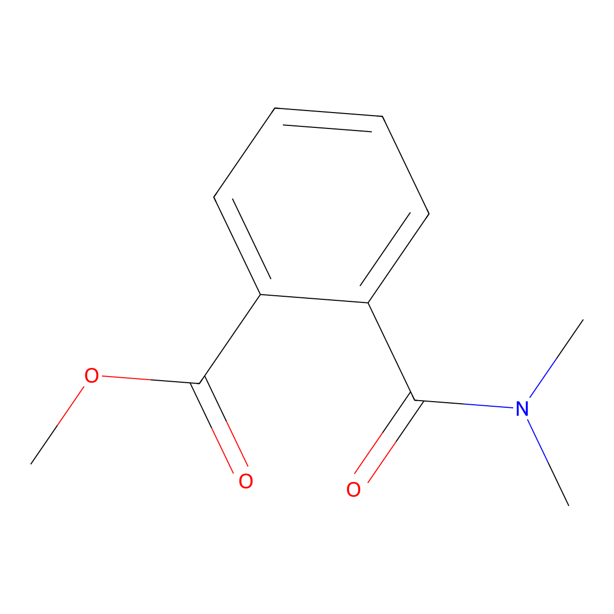 Phthalamic acid, N,N-dimethyl-, methyl ester molecular structure, CAS 26593-43-1