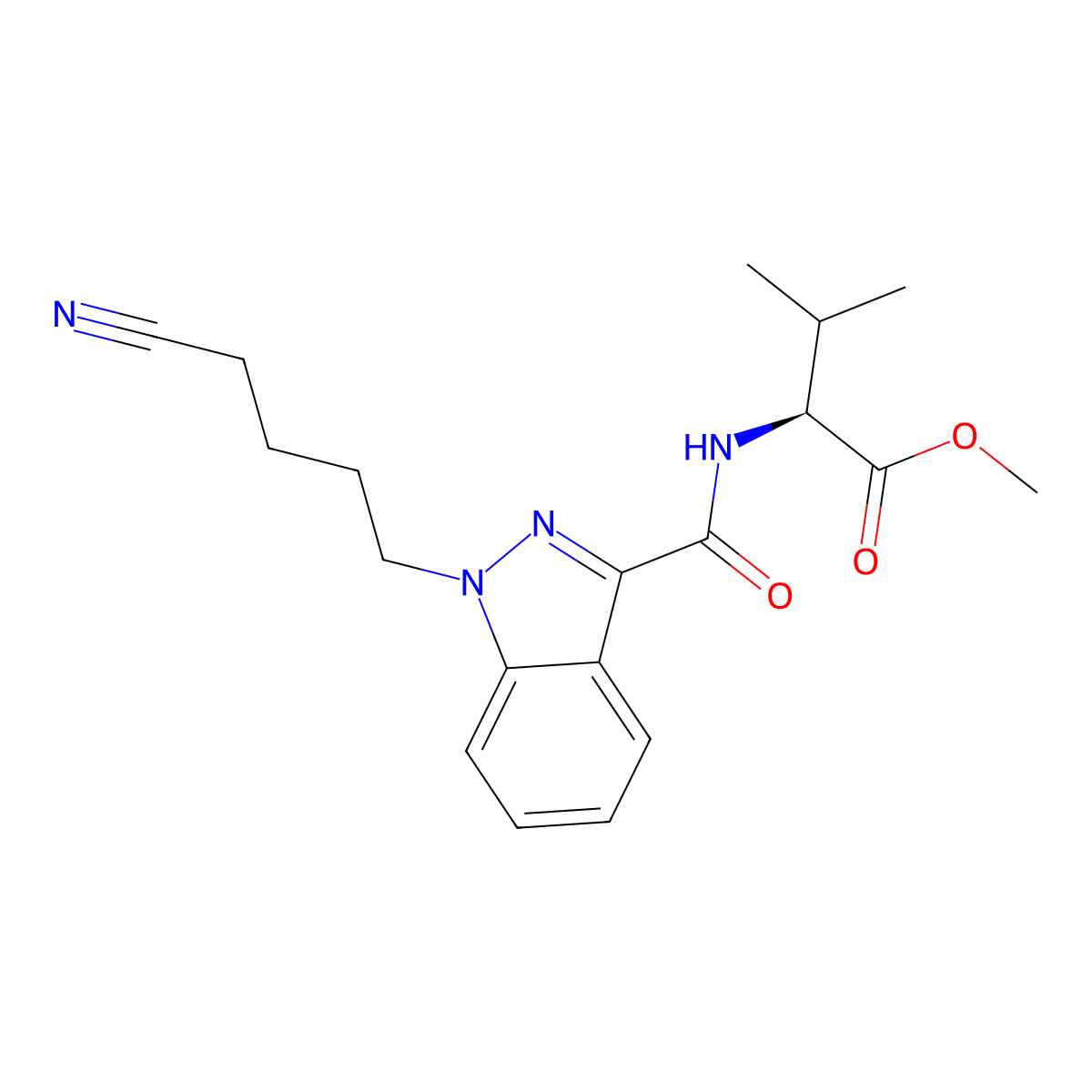 4-cyano MMB-BUTINACA molecular structure, CAS 2659308-48-0