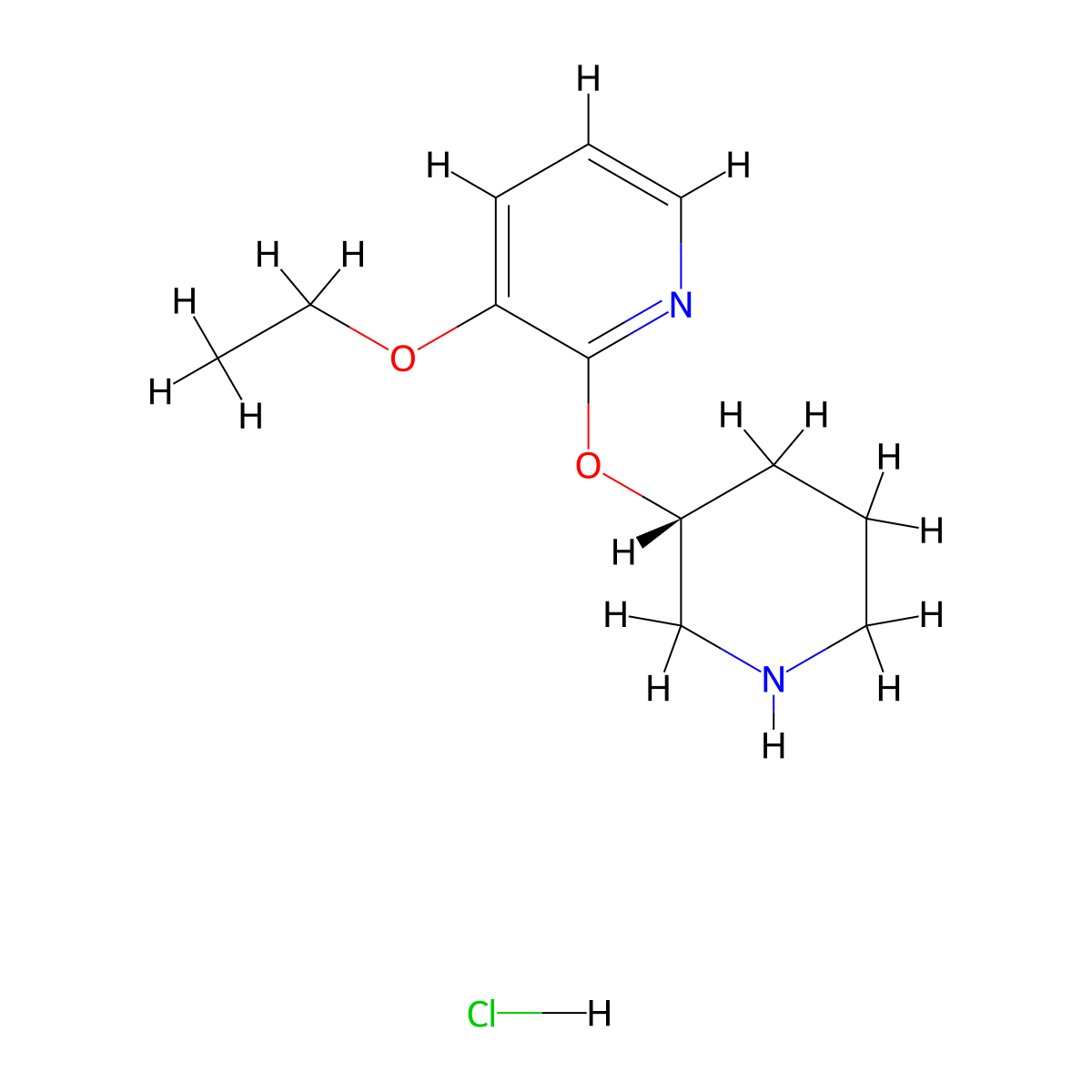 (R)-3-ethoxy-2-(piperidin-3-yloxy)pyridine hydrochloride molecular structure, CAS 2659333-84-1