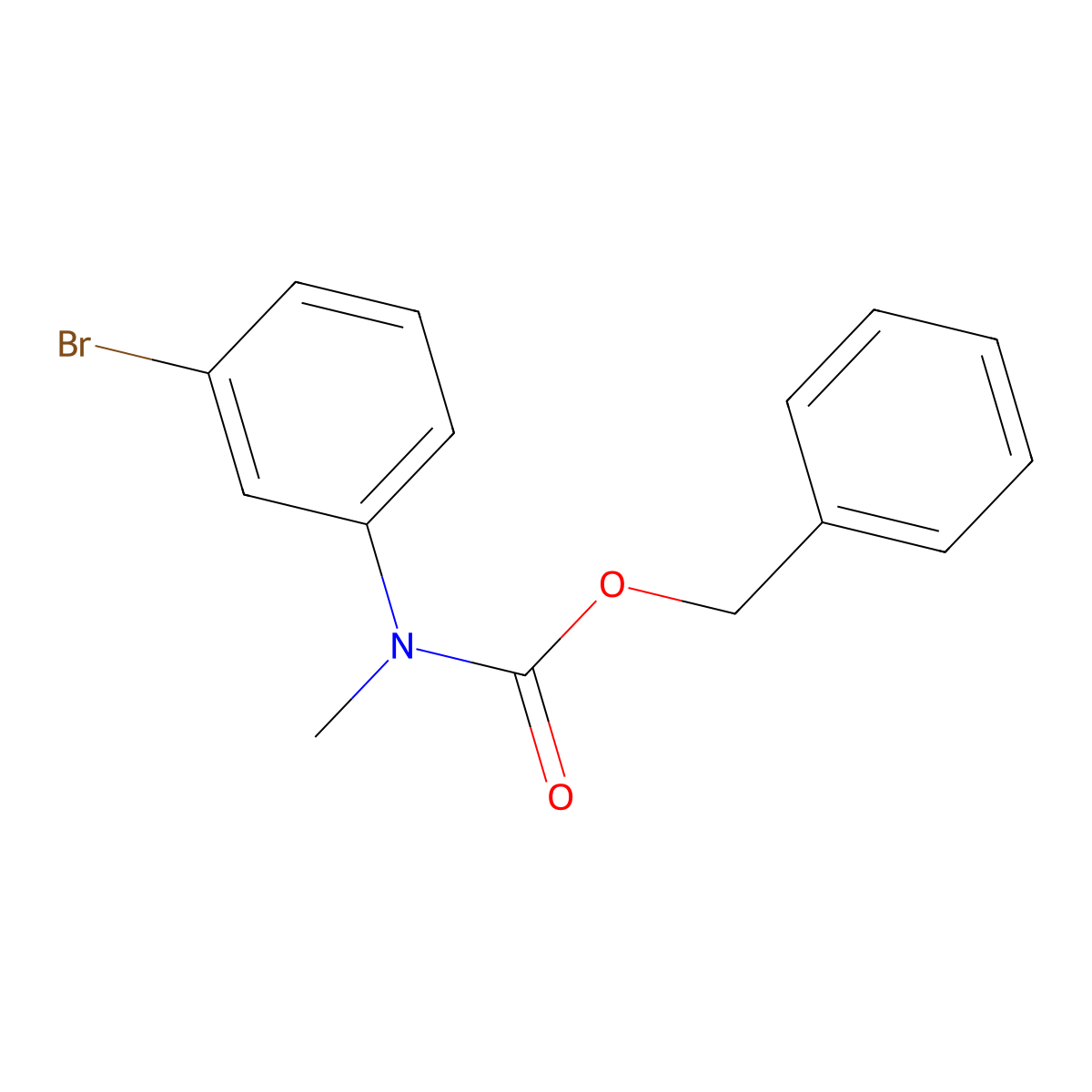 benzyl N-(3-bromophenyl)-N-methylcarbamate molecular structure, CAS 2659374-58-8