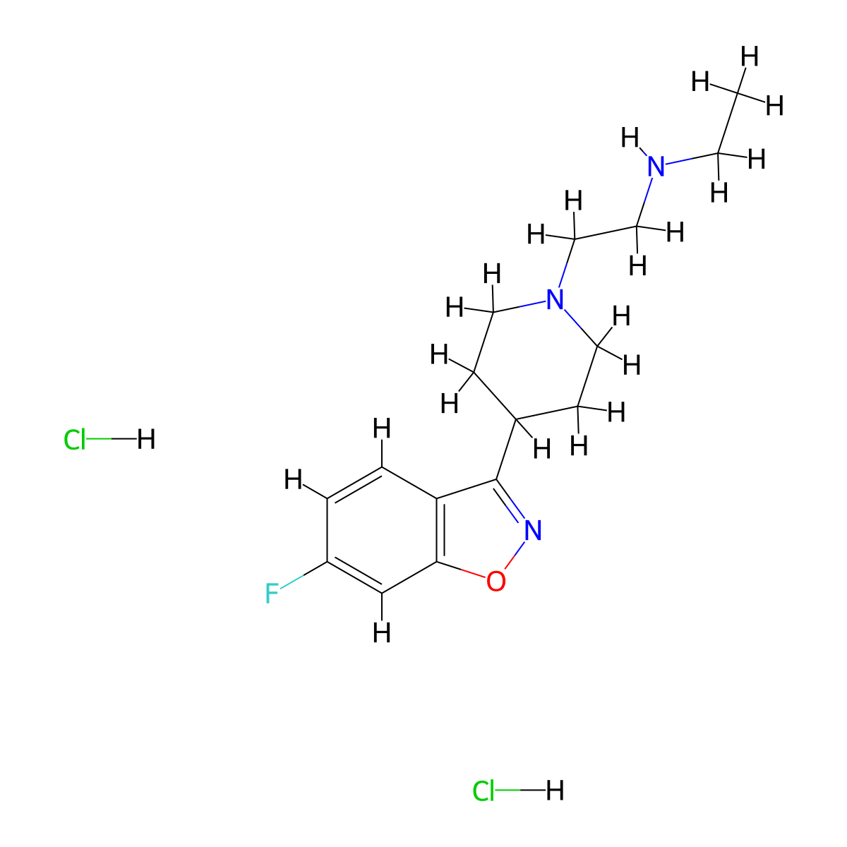 Ethyl({2-[4-(6-fluoro-1,2-benzoxazol-3-yl)piperidin-1-yl]ethyl})amine dihydrochloride molecular structure, CAS 2659378-28-4