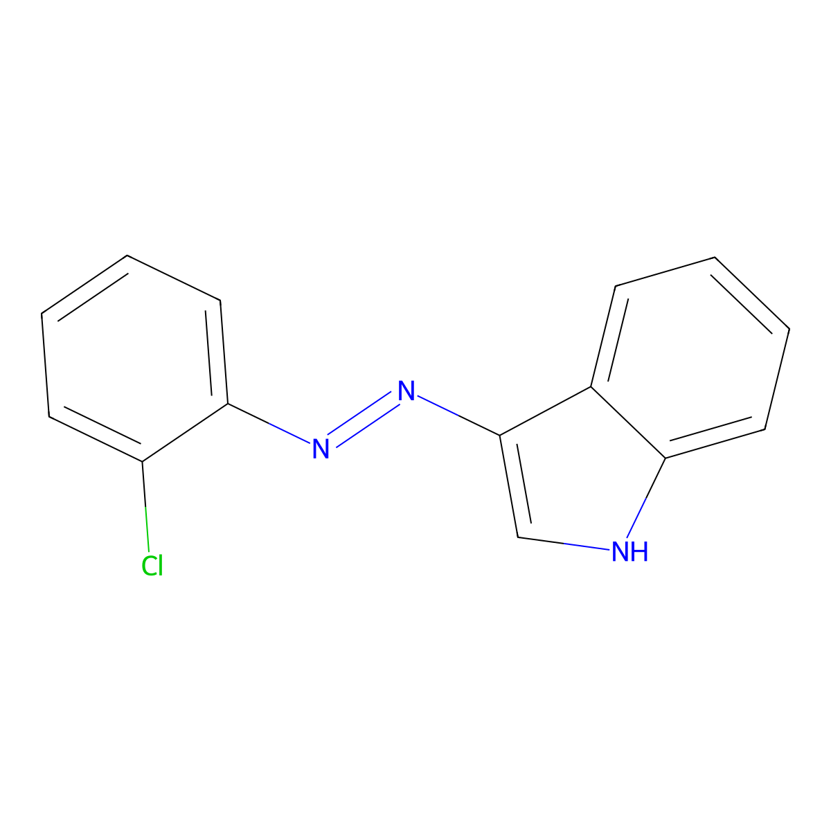 3-[2-(2-Chlorophenyl)hydrazinylidene]-3H-indole molecular structure, CAS 26594-13-8