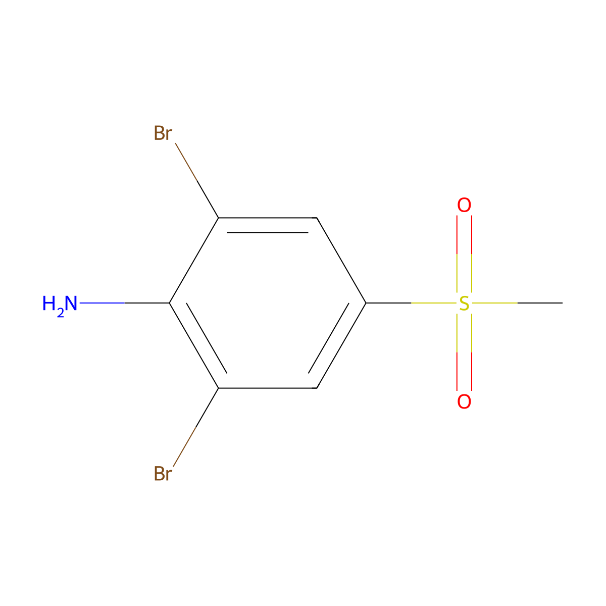 2,6-Dibromo-4-methylsulfonylaniline molecular structure, CAS 26595-53-9