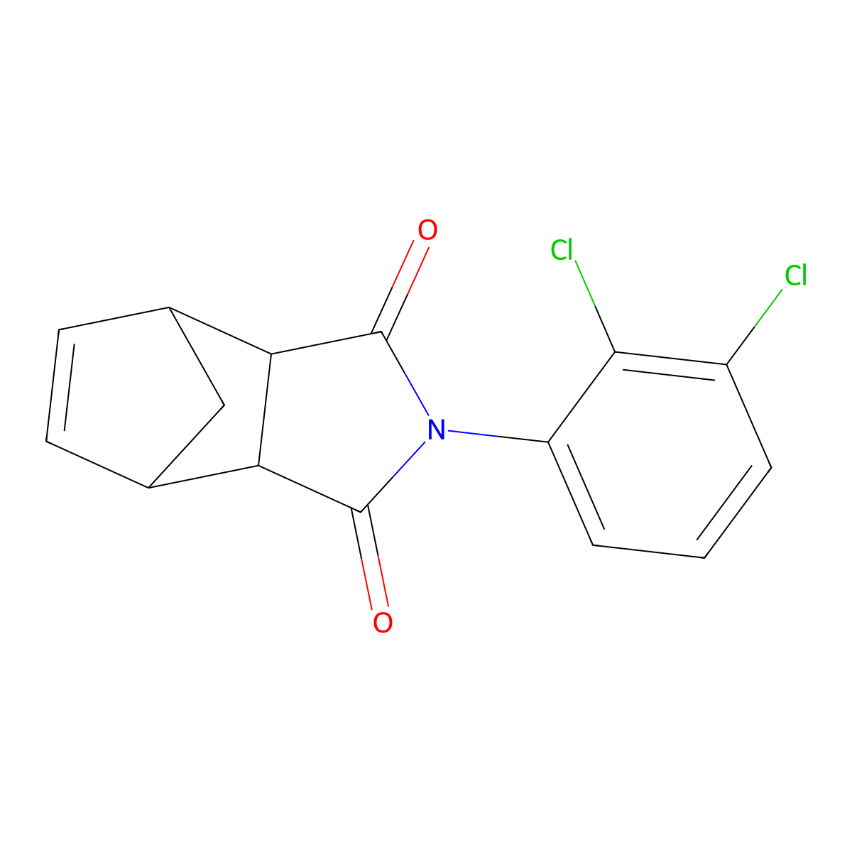 2-(2,3-dichlorophenyl)-3a,4,7,7a-tetrahydro-1H-4,7-methanoisoindole-1,3(2H)-dione molecular structure, CAS 26598-90-3