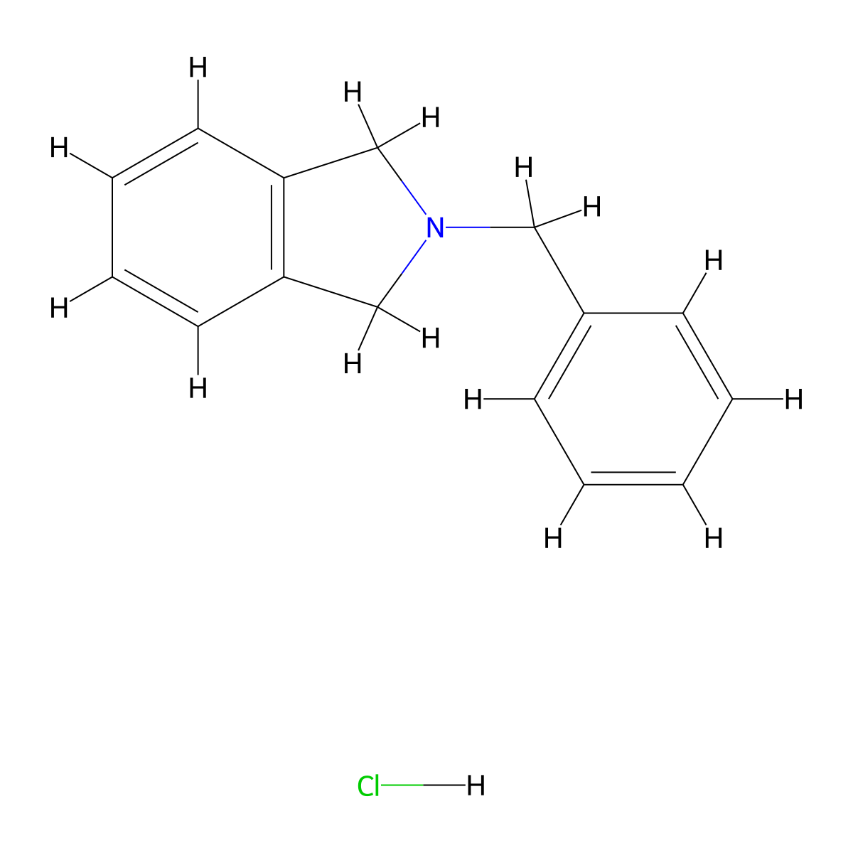 2-Benzyl-2,3-dihydro-1H-isoindole hydrochloride molecular structure, CAS 26598-96-9
