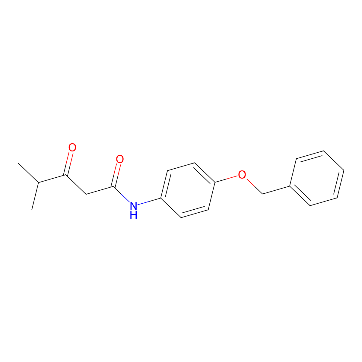 N-4-Benzyloxyphenyl Isobutyrylacetamide molecular structure, CAS 265989-30-8