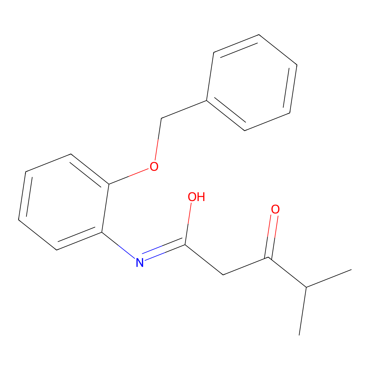 N-2-Benzyloxyphenyl Isobutyrylacetamide molecular structure, CAS 265989-31-9