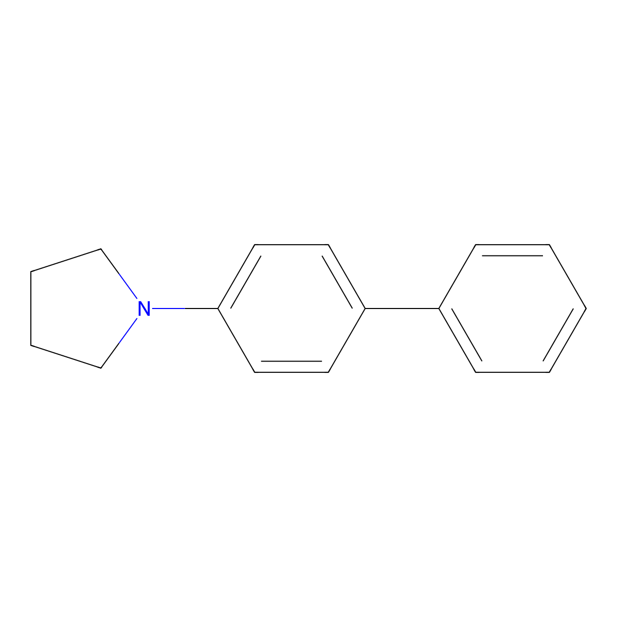 Biphenyl-4-ylpyrrolidine molecular structure, CAS 265991-28-4