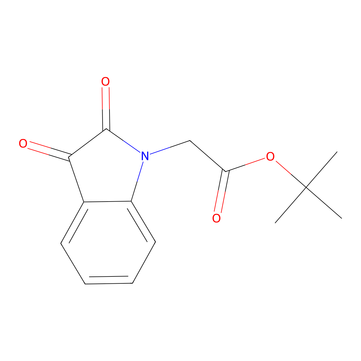 Tert-butyl 2-(2,3-dioxoindolin-1-yl)acetate molecular structure, CAS 265997-74-8