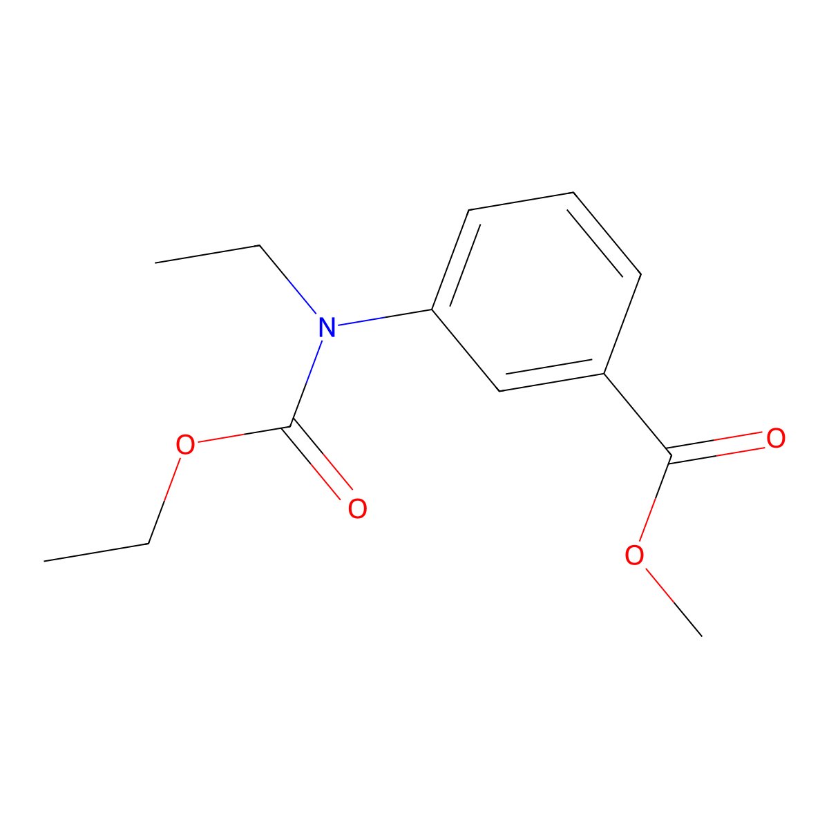 Methyl 3-[(ethoxycarbonyl)(ethyl)amino]benzoate molecular structure, CAS 265997-92-0