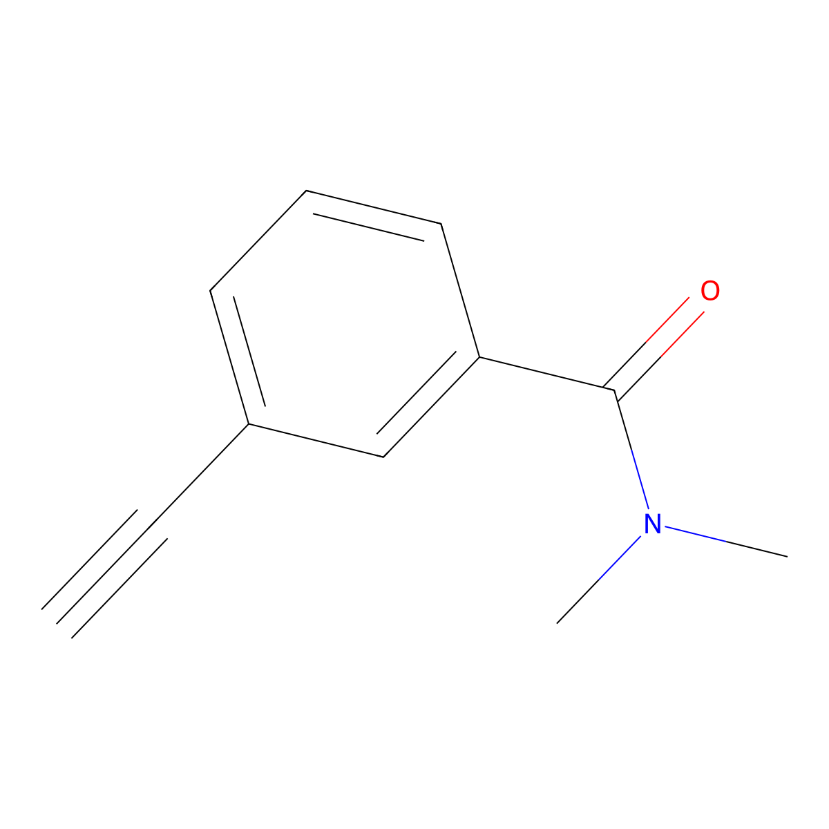 3-ethynyl-N,N-dimethylbenzamide molecular structure, CAS 2660087-53-4