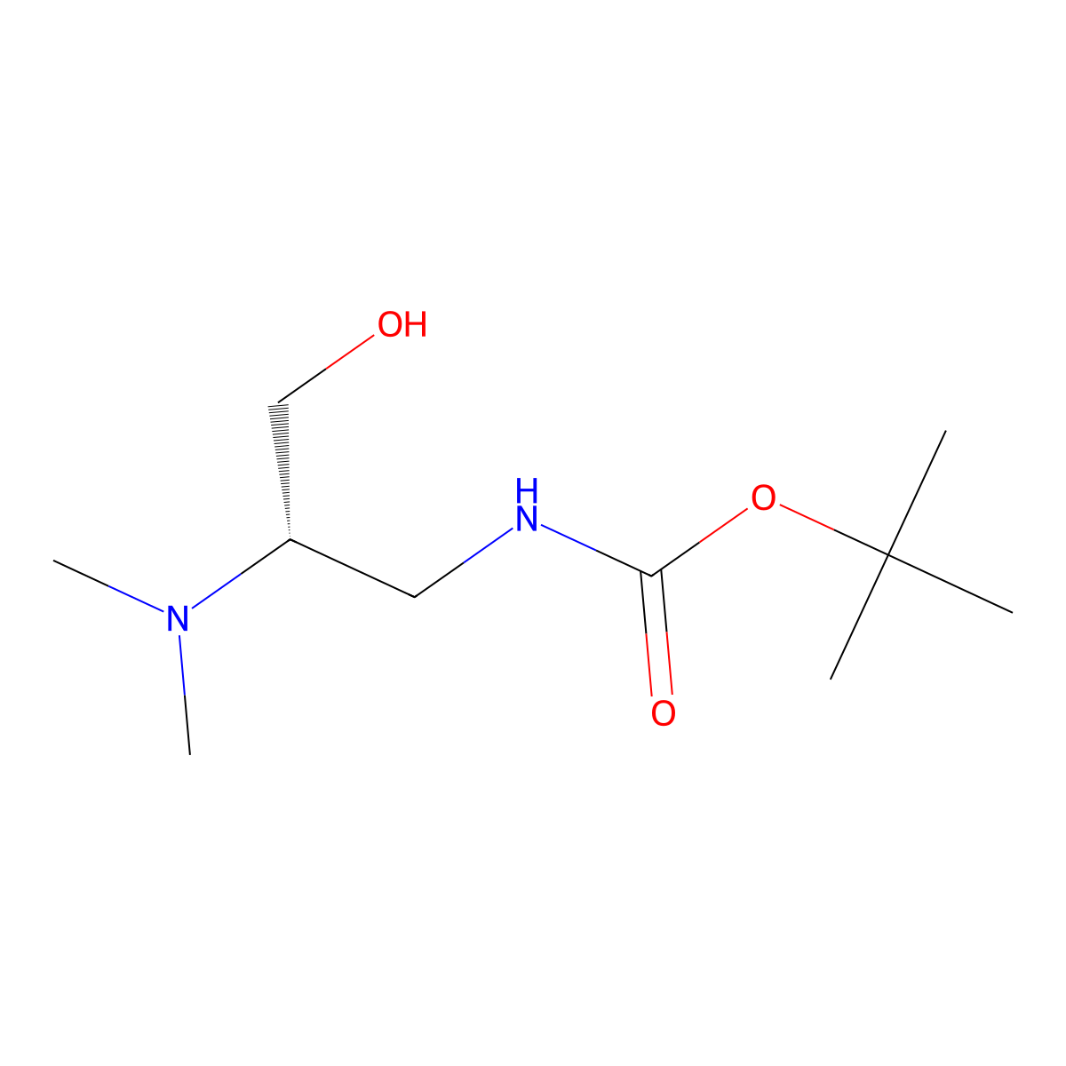 tert-butyl N-[(2S)-2-(dimethylamino)-3-hydroxypropyl]carbamate molecular structure, CAS 2660127-17-1