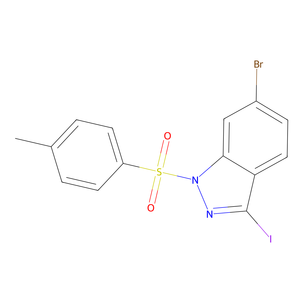 6-Bromo-3-iodo-1-tosyl-1H-indazole molecular structure, CAS 2660129-84-8