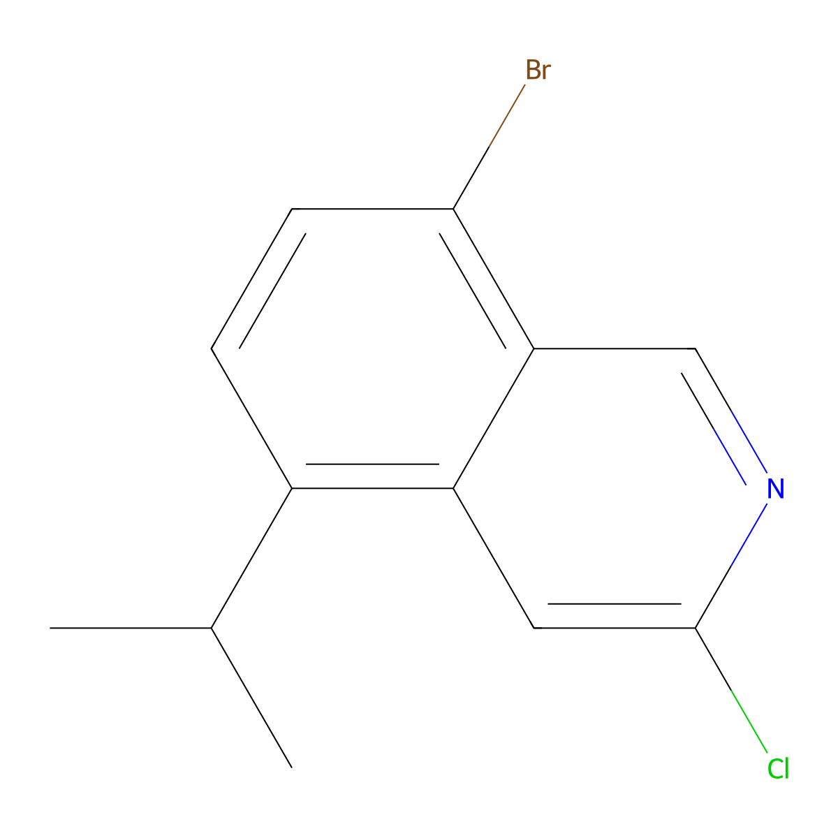 8-Bromo-3-chloro-5-isopropylisoquinoline molecular structure, CAS 2660255-85-4