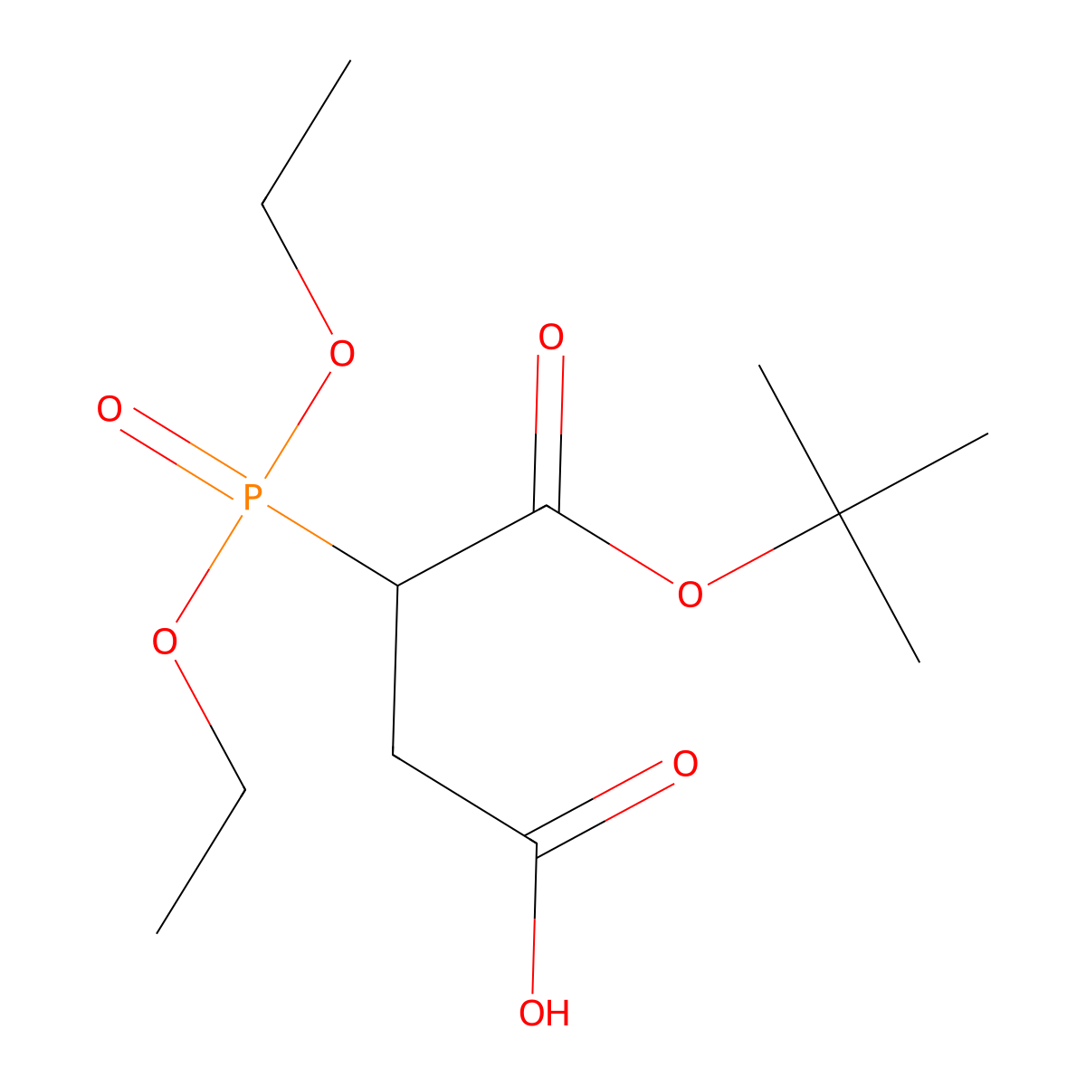 4-(Tert-butoxy)-3-(diethoxyphosphoryl)-4-oxobutanoic acid molecular structure, CAS 2660291-12-1