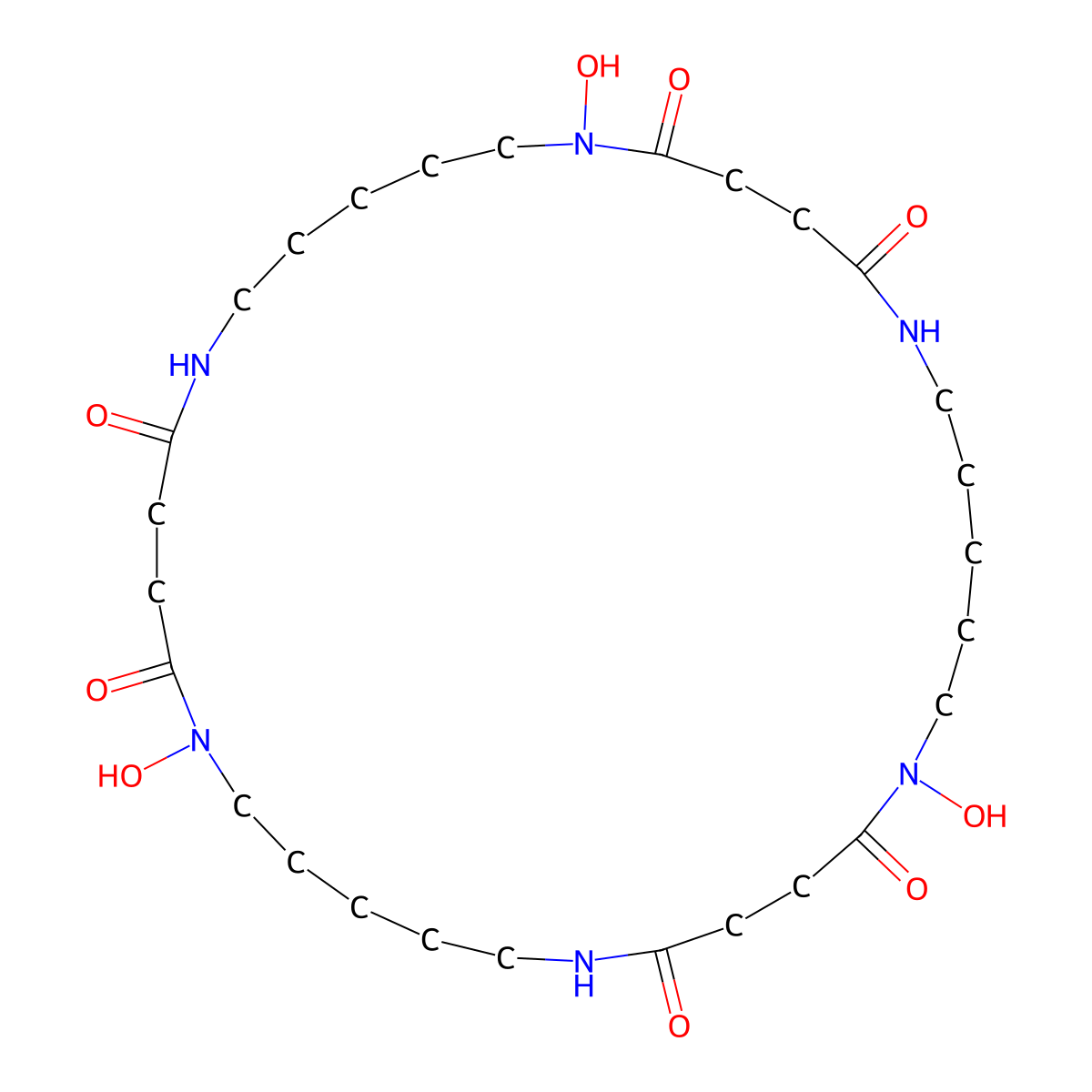 Desferrioxamine E molecular structure, CAS 26605-16-3