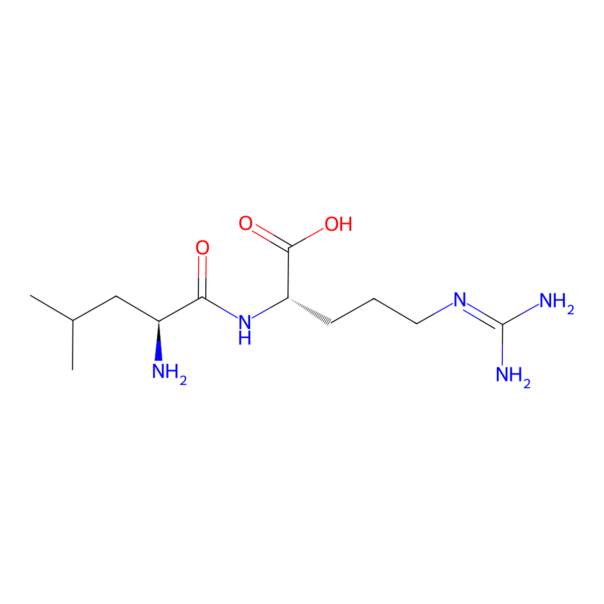 L-leucyl-L-arginine molecular structure, CAS 26607-15-8