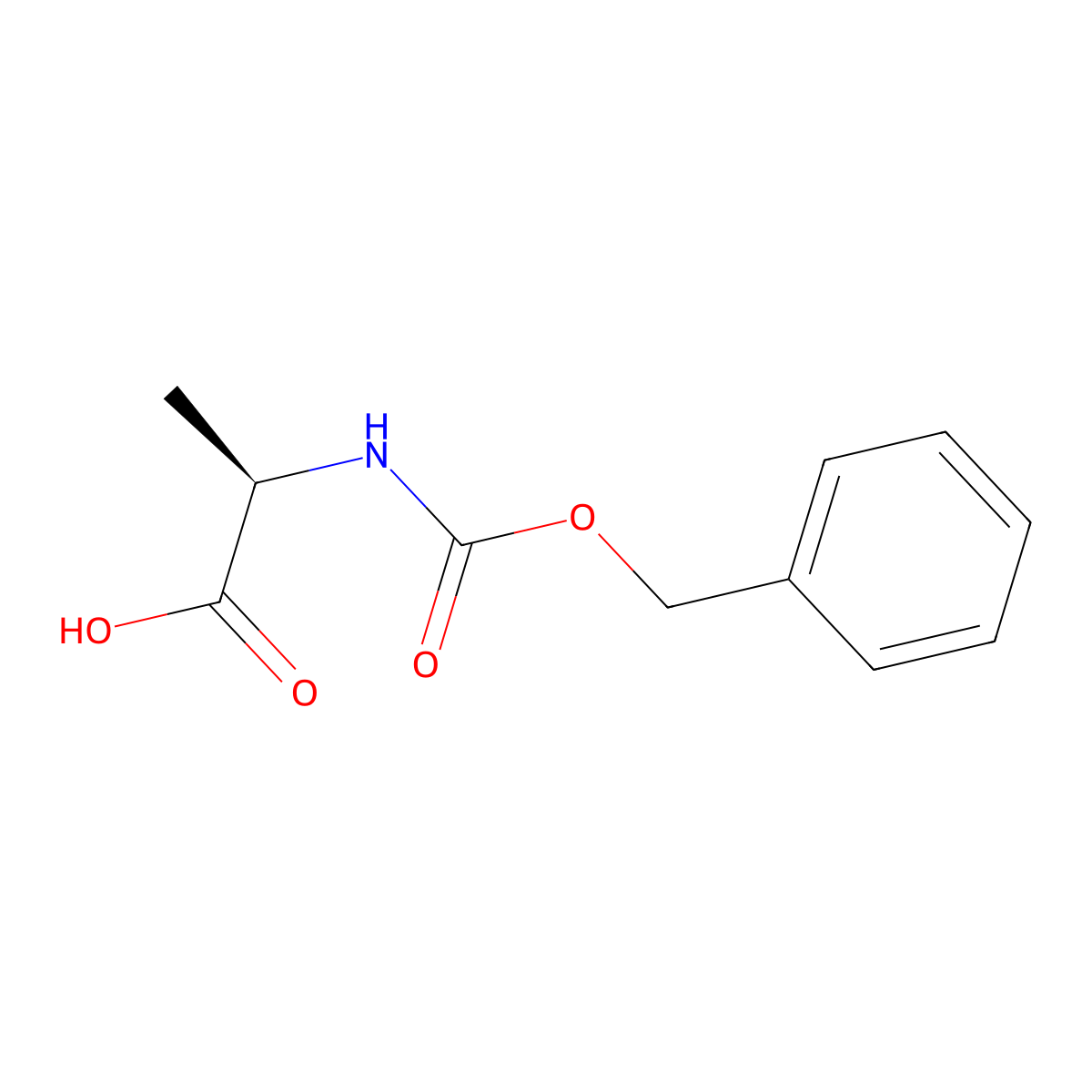N-Cbz-d-alanine molecular structure, CAS 26607-51-2
