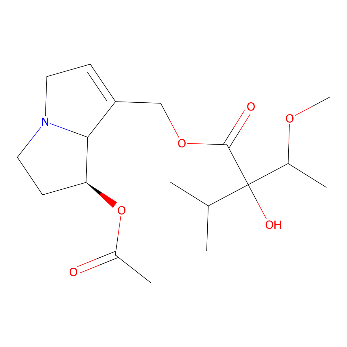 Heliotrine, 7-acetate molecular structure, CAS 26607-98-7
