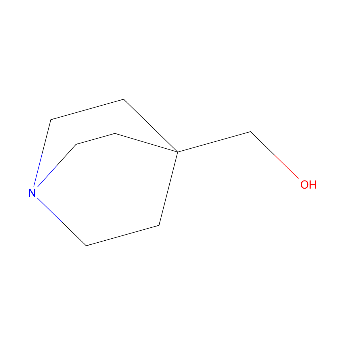 1-Azabicyclo(2.2.2)octane-4-methanol molecular structure, CAS 26608-58-2