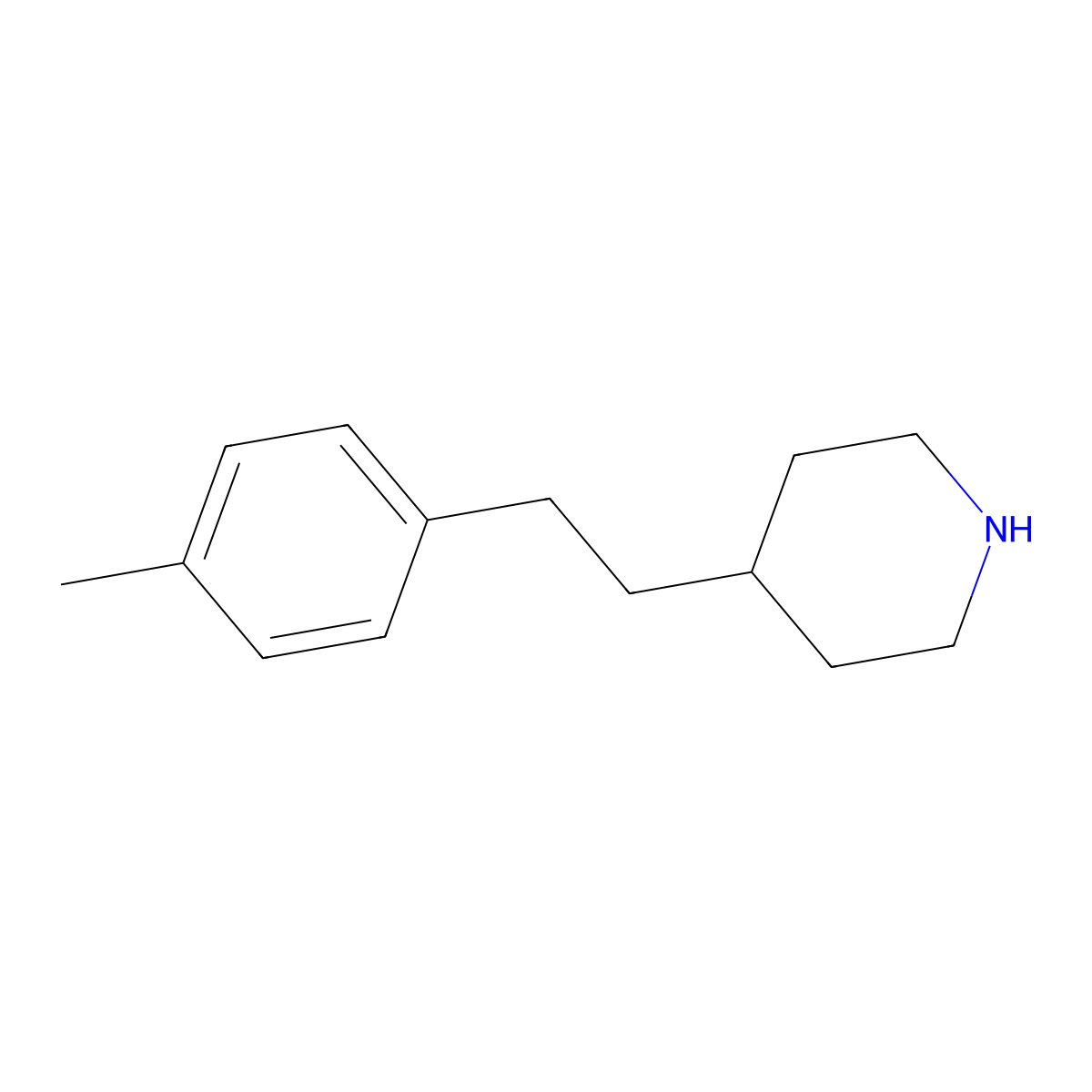 4-[2-(4-Methylphenyl)ethyl]piperidine molecular structure, CAS 26614-98-2