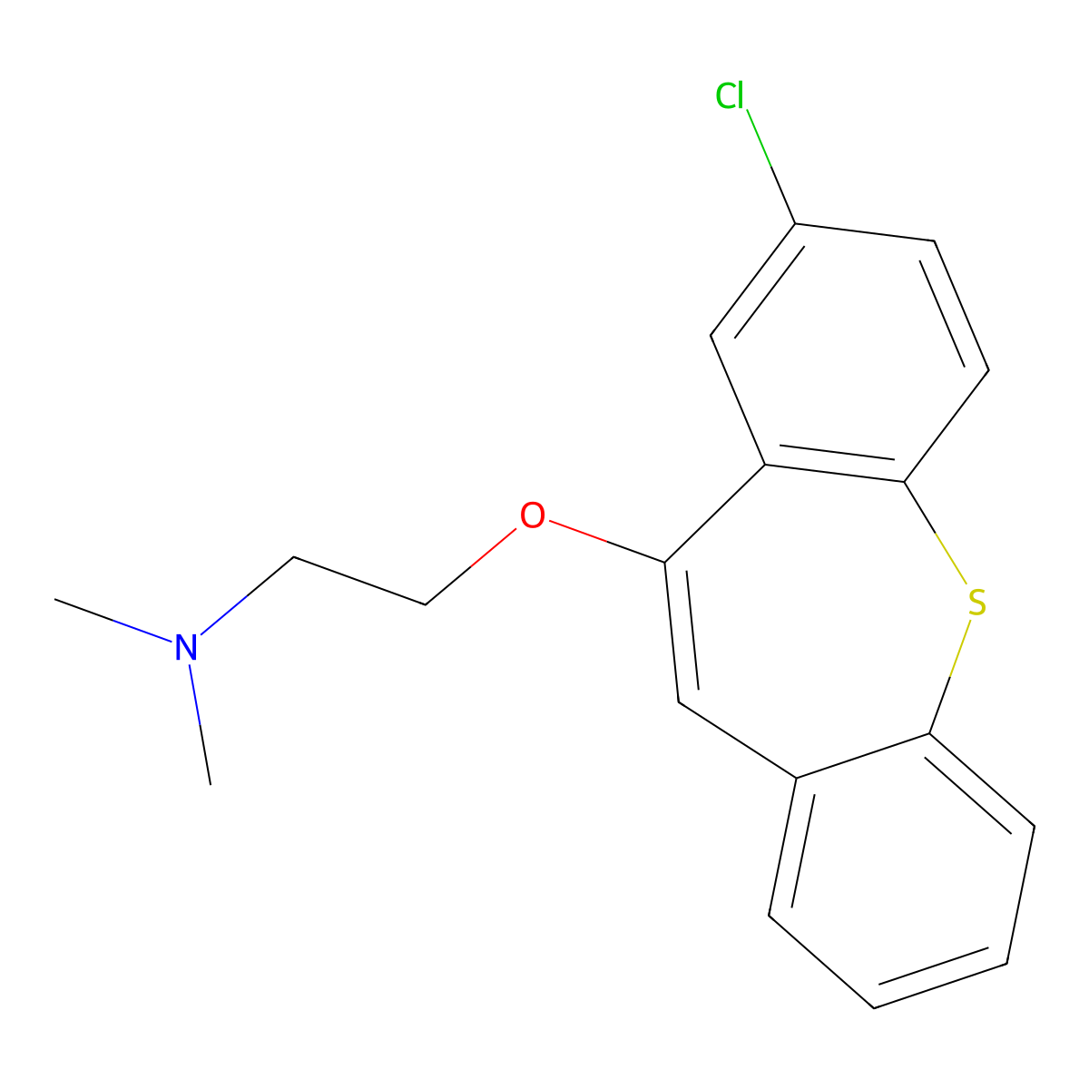 Zotepine molecular structure, CAS 26615-21-4