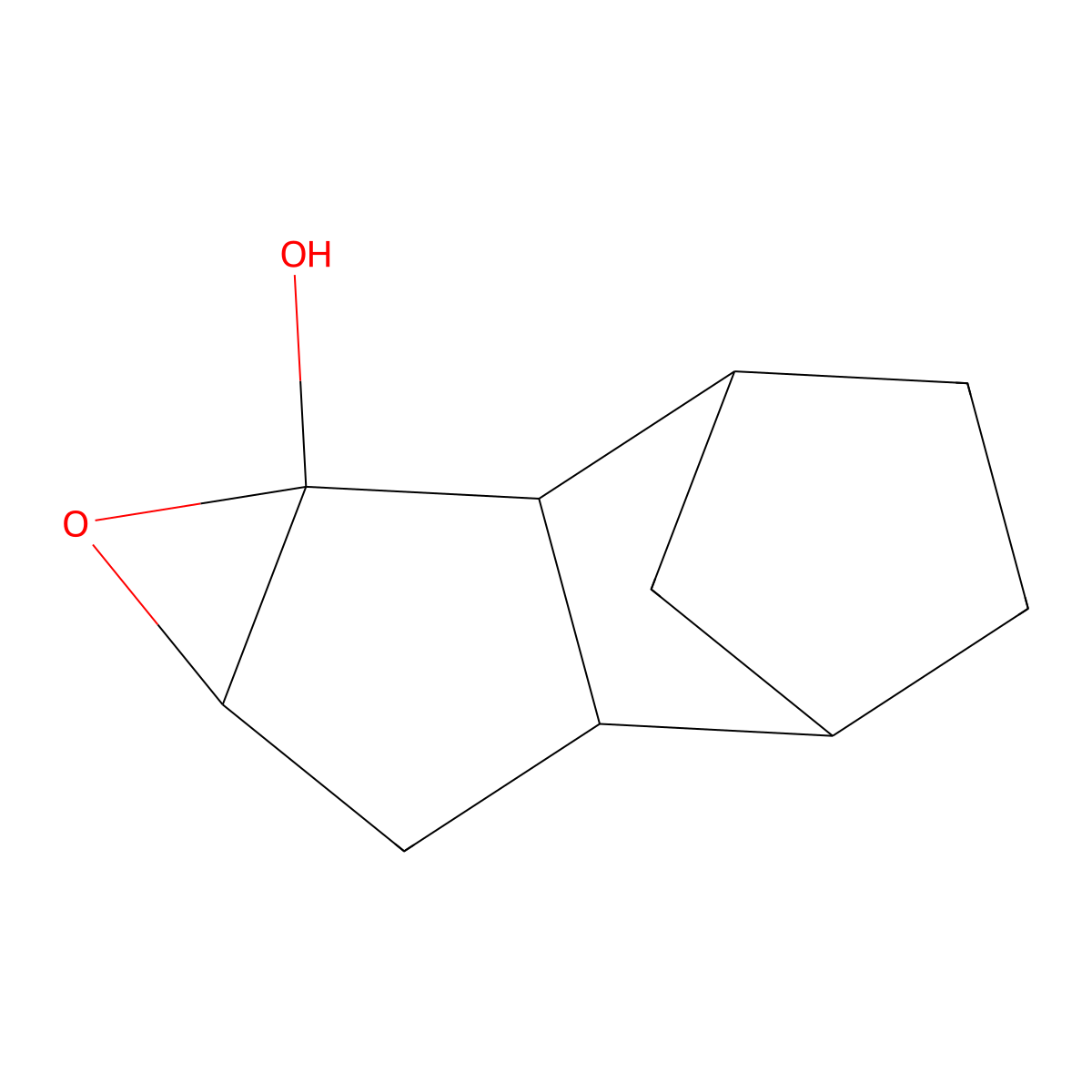 2,5-Methano-2H-indeno(1,2-b)oxirenol, octahydro- molecular structure, CAS 26616-34-2