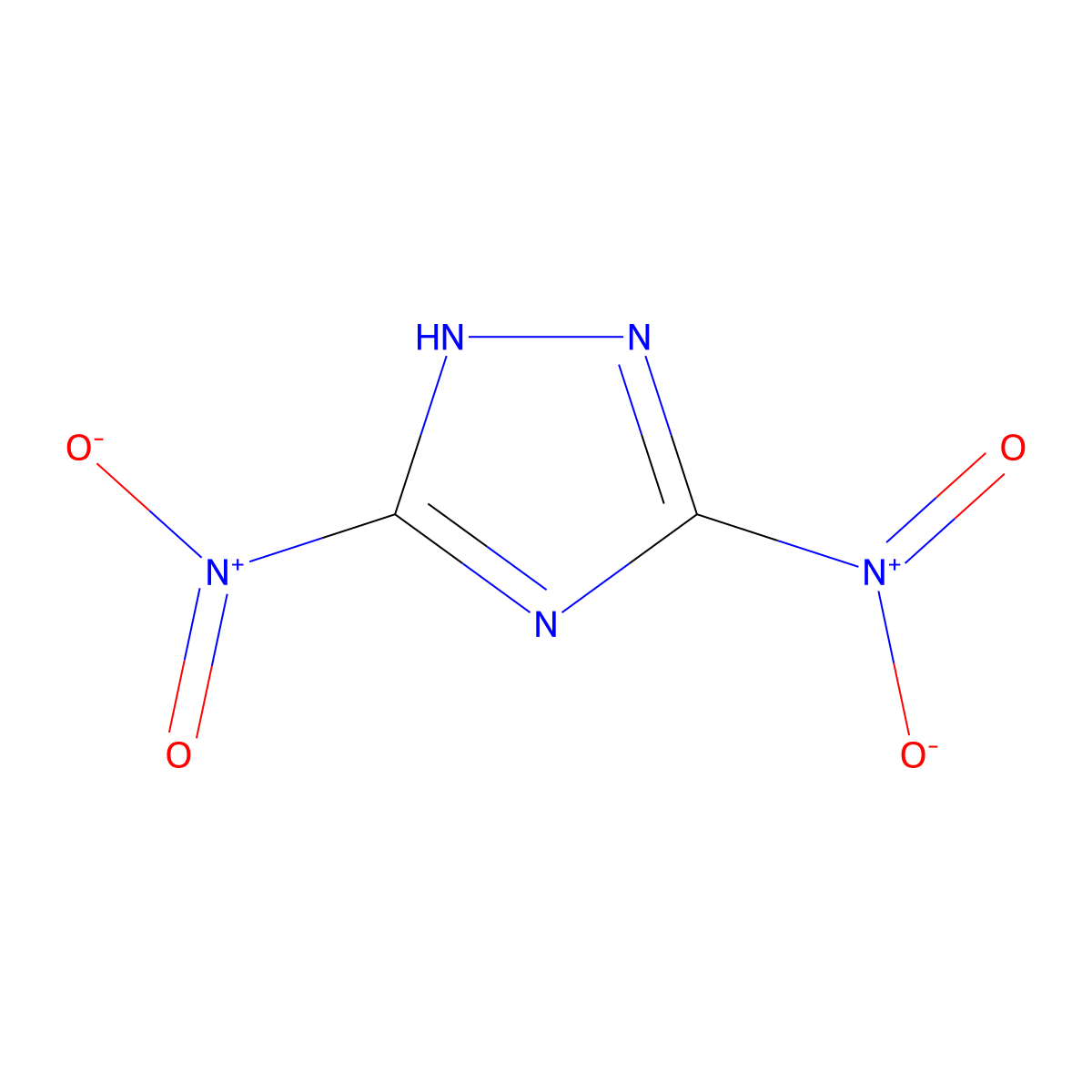 3,5-dinitro-1H-1,2,4-triazole molecular structure, CAS 26621-32-9