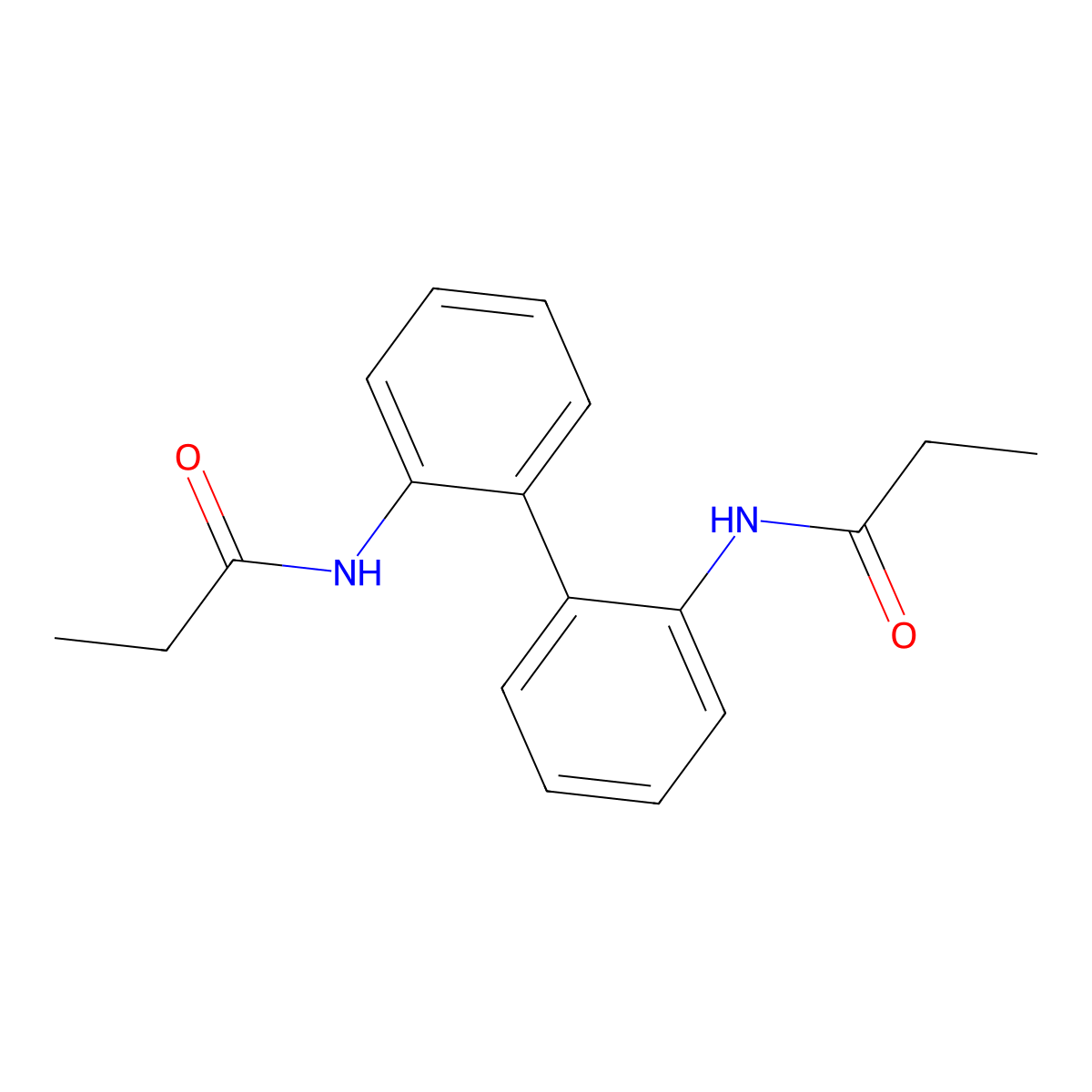 N-[2-[2-(propanoylamino)phenyl]phenyl]propanamide molecular structure, CAS 26625-16-1
