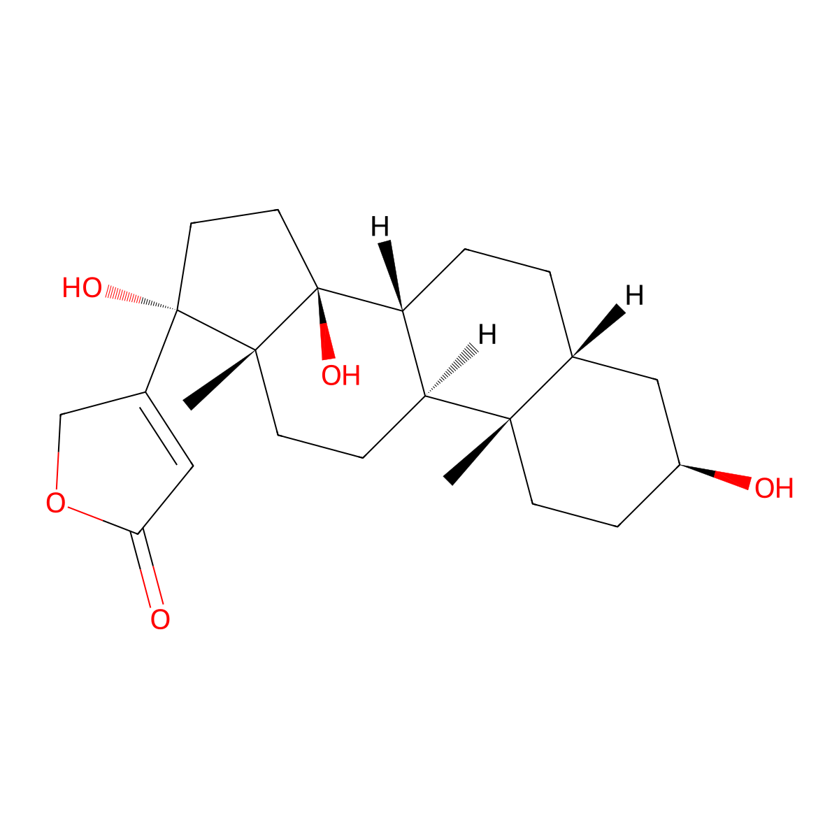 17-Hydroxydigitoxigenin molecular structure, CAS 26629-41-4