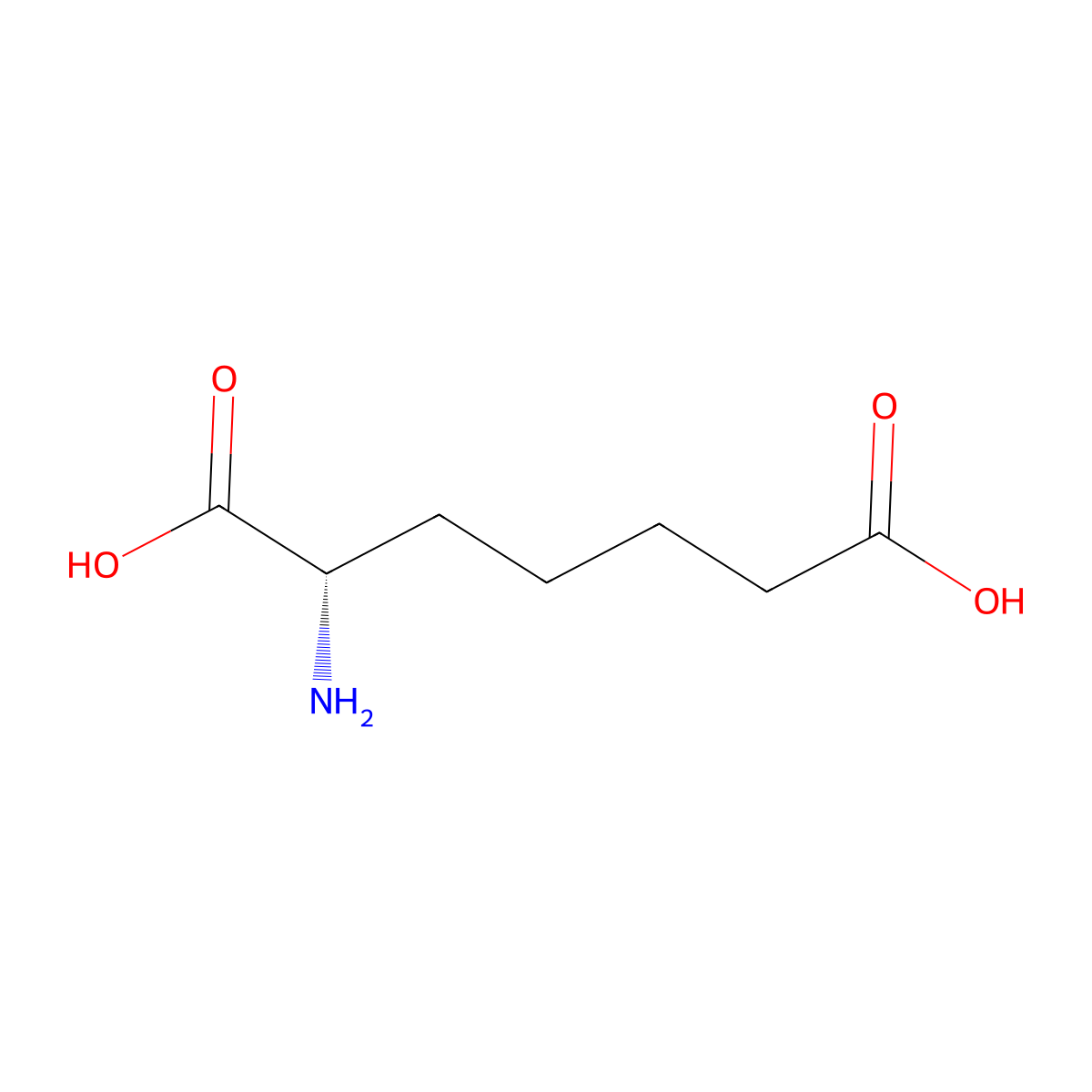 (2S)-2-aminoheptanedioic acid molecular structure, CAS 26630-55-7
