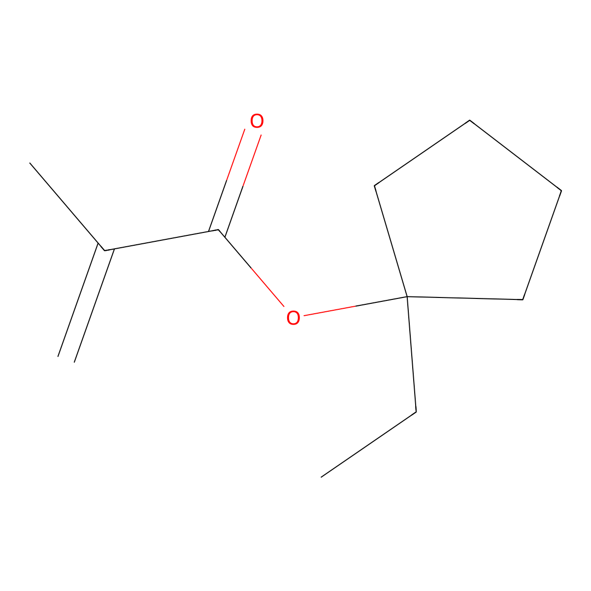 2-Propenoic acid, 2-methyl-, 1-ethylcyclopentyl ester (9CI, ACI) molecular structure, CAS 266308-58-1