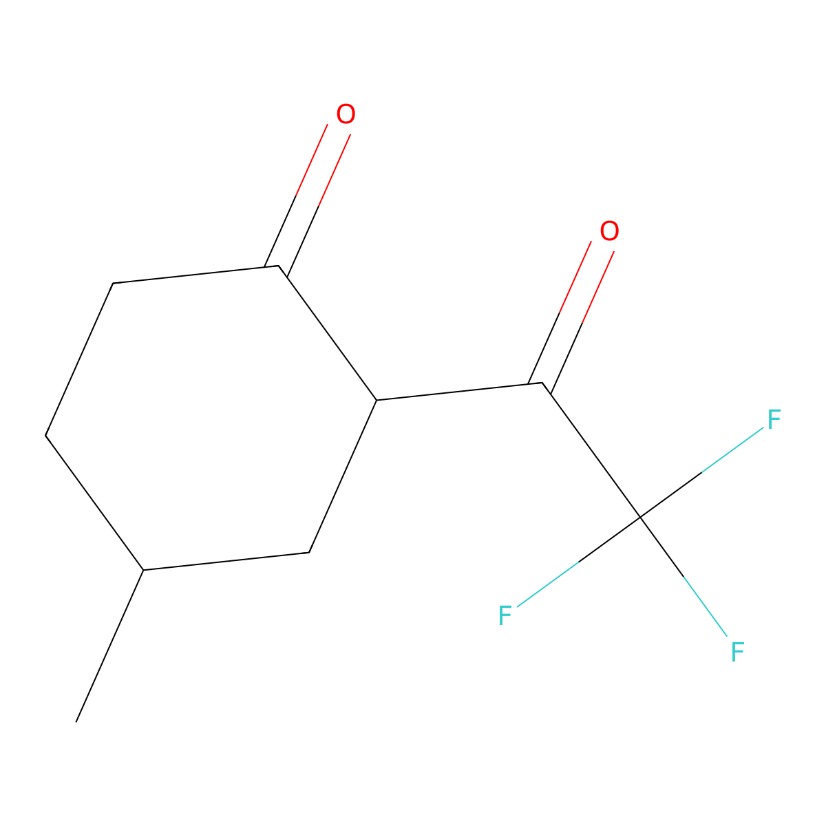 4-Methyl-2-(trifluoroacetyl)cyclohexan-1-one molecular structure, CAS 266309-22-2