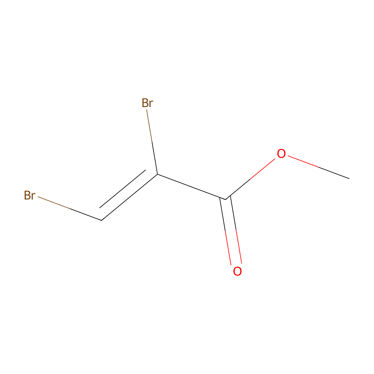 methyl (2Z)-2,3-dibromoprop-2-enoate molecular structure, CAS 26631-70-9