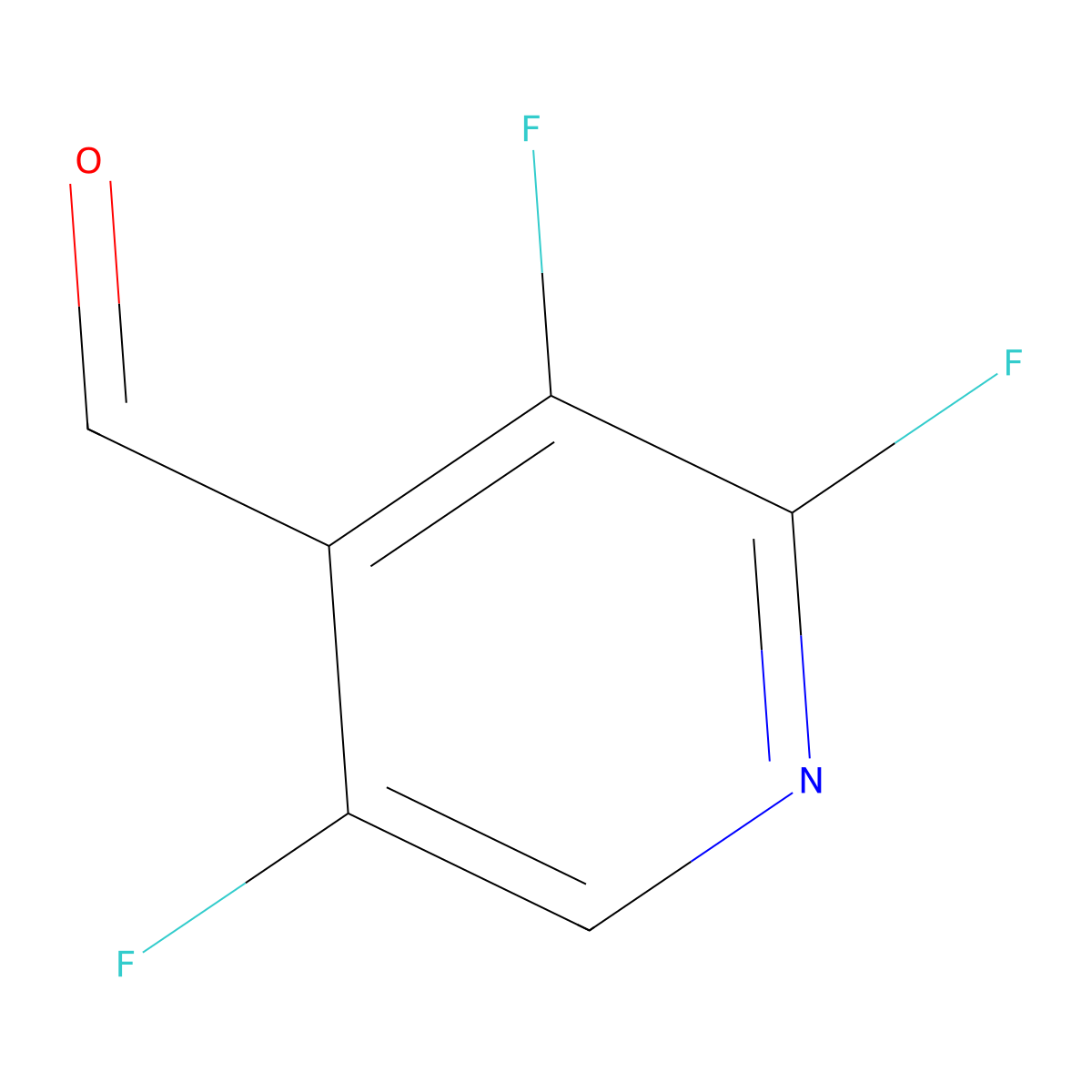 2,3,5-Trifluoropyridine-4-carbaldehyde molecular structure, CAS 266312-20-3
