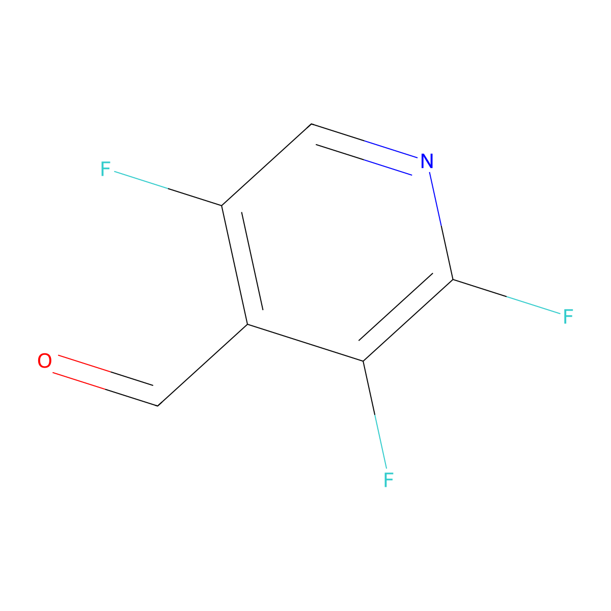 2,3,5-Trifluoropyridine-4-carbaldehyde molecular structure, CAS 266312-20-3