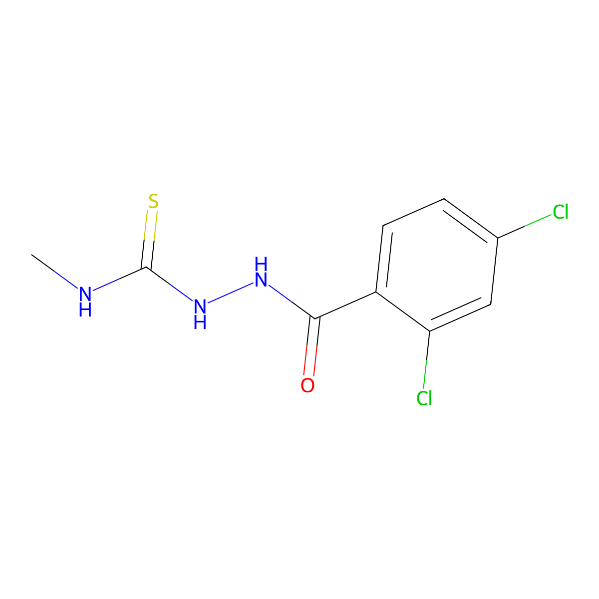 2-(2,4-Dichlorobenzoyl)-N-methylhydrazinecarbothioamide molecular structure, CAS 266312-56-5