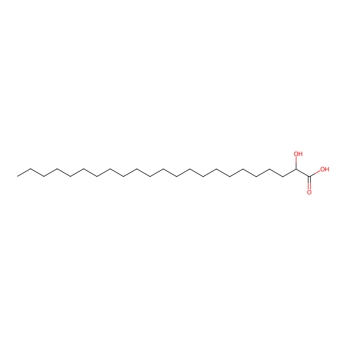 2-Hydroxytricosanoic acid molecular structure, CAS 26632-12-2