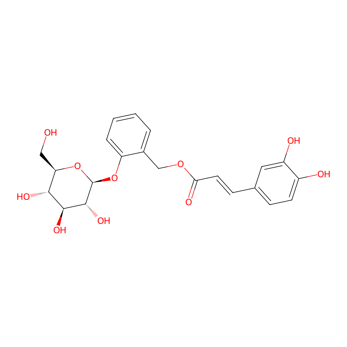 Populoside molecular structure, CAS 26632-35-9