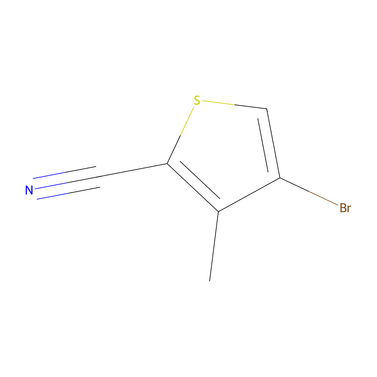4-Bromo-3-methylthiophene-2-carbonitrile molecular structure, CAS 266338-06-1