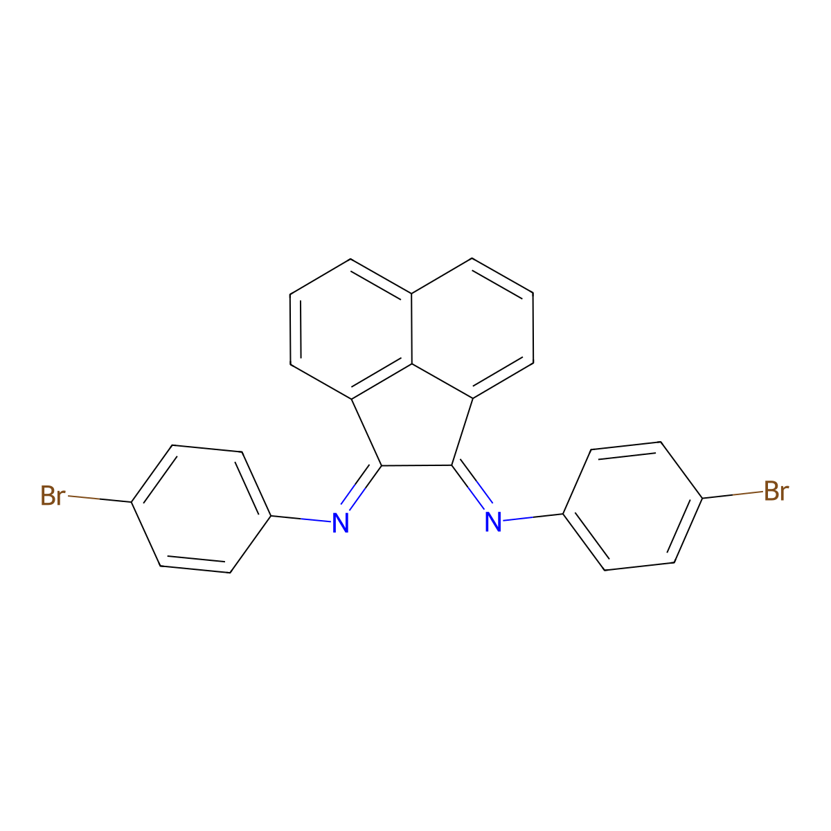1-N,2-N-bis(4-bromophenyl)acenaphthylene-1,2-diimine molecular structure, CAS 266340-77-6