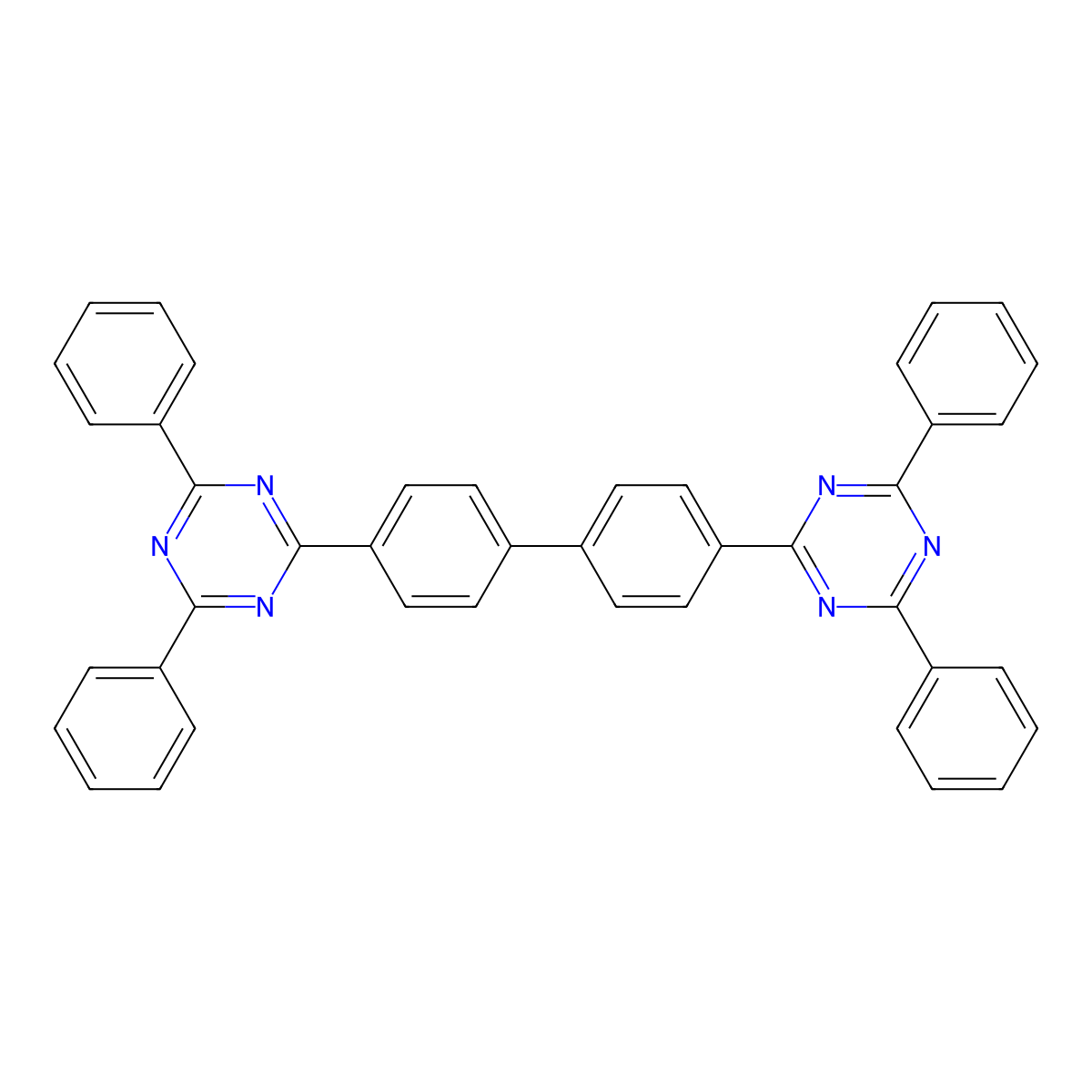 4,4'-Bis(4,6-diphenyl-1,3,5-triazin-2-yl)-1,1'-biphenyl molecular structure, CAS 266349-83-1
