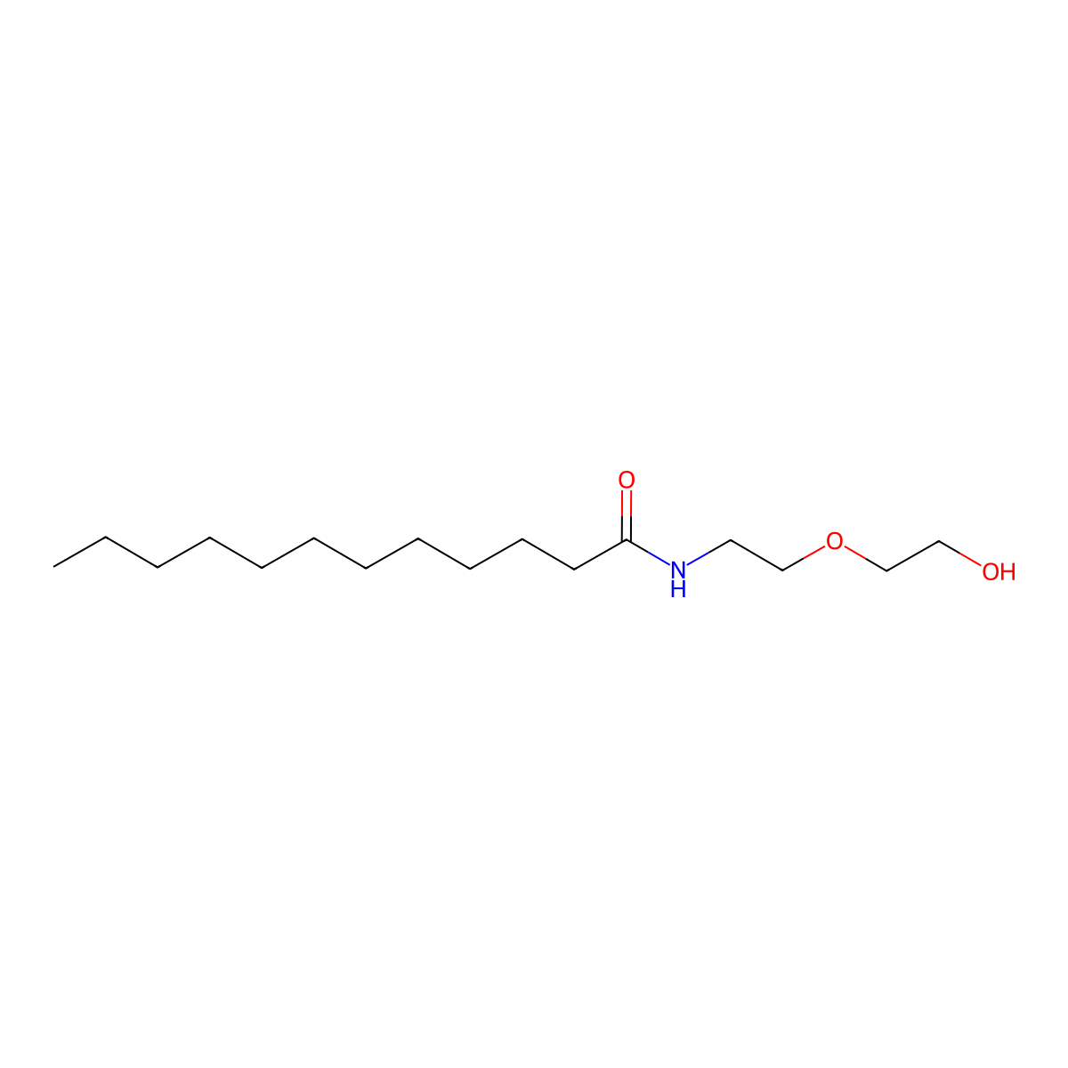PEG-3 Lauramide molecular structure, CAS 26635-75-6